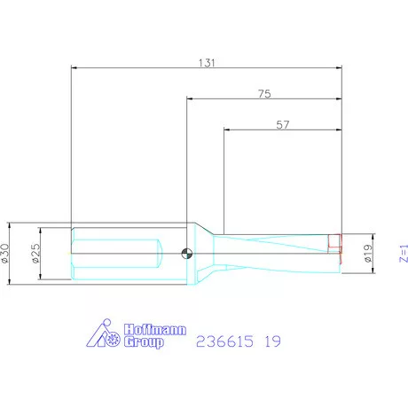 Komet KUB Pentron váltólapkás telibefúró hengeres szár 19 mm
