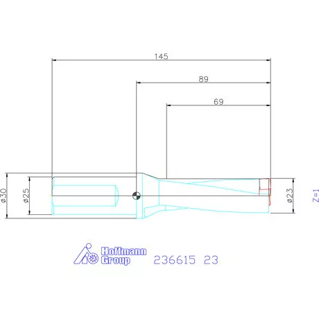 Komet KUB Pentron váltólapkás telibefúró hengeres szár 23 mm