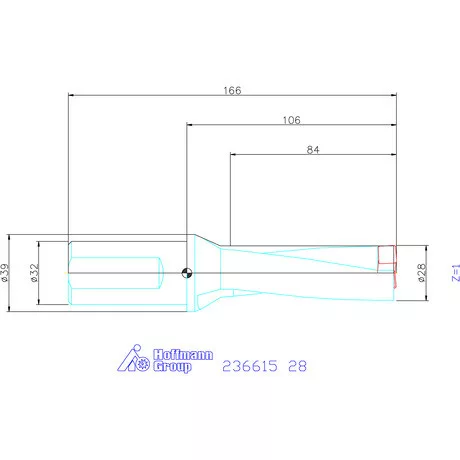 Komet KUB Pentron váltólapkás telibefúró hengeres szár 28 mm