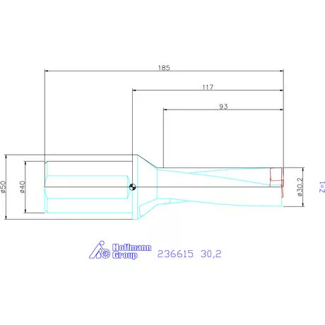 Komet KUB Pentron váltólapkás telibefúró hengeres szár 30,2 mm