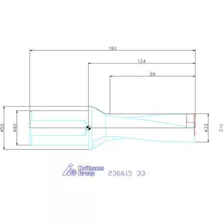Komet KUB Pentron váltólapkás telibefúró hengeres szár 33 mm