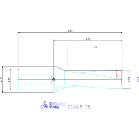 Komet KUB Pentron váltólapkás telibefúró hengeres szár 35 mm