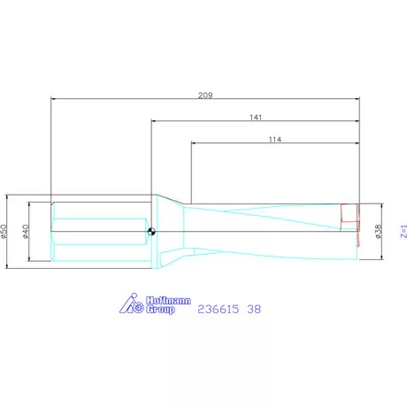 Komet KUB Pentron váltólapkás telibefúró hengeres szár 38 mm
