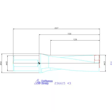 Komet KUB Pentron váltólapkás telibefúró hengeres szár 43 mm
