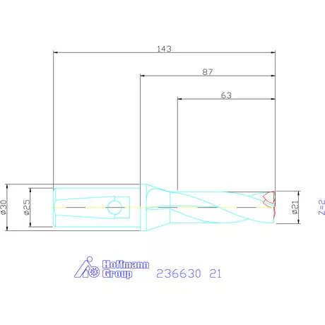 Komet KUB Trigon váltólapkás telibefúró kombinált szár 21 mm
