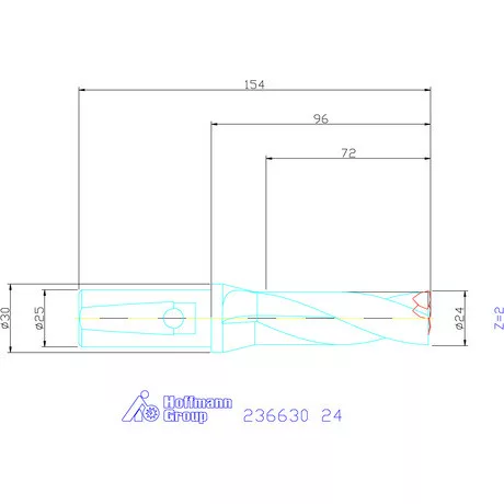 Komet KUB Trigon váltólapkás telibefúró kombinált szár 24 mm