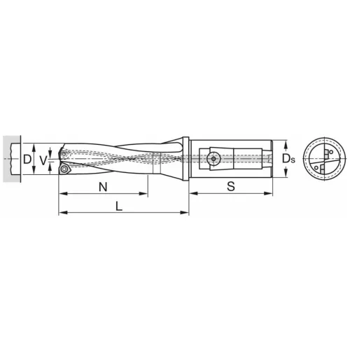 Komet KUB Trigon váltólapkás telibefúró kombinált szár 26,5 mm