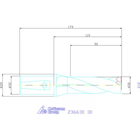 Komet KUB Trigon váltólapkás telibefúró kombinált szár 30 mm