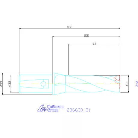 Komet KUB Trigon váltólapkás telibefúró kombinált szár 31 mm