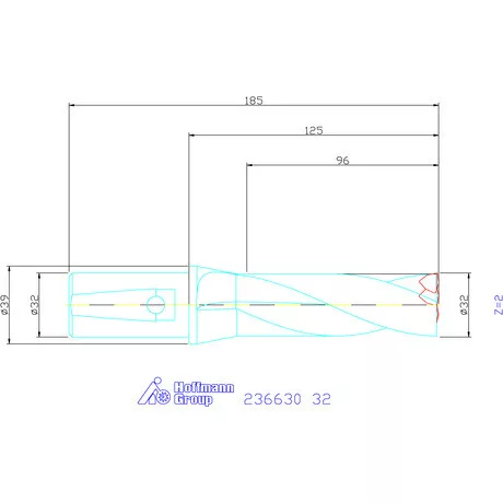 Komet KUB Trigon váltólapkás telibefúró kombinált szár 32 mm