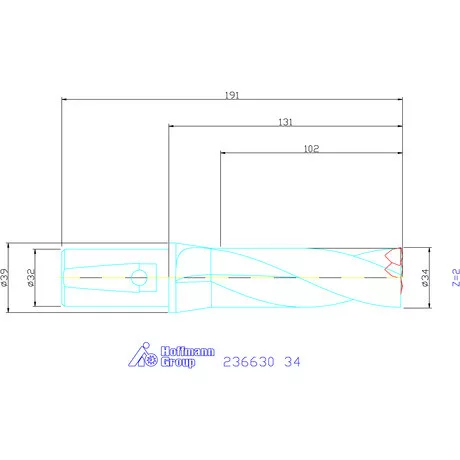 Komet KUB Trigon váltólapkás telibefúró kombinált szár 34 mm