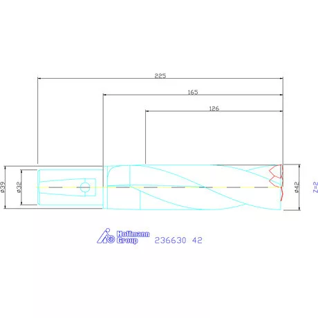 Komet KUB Trigon váltólapkás telibefúró kombinált szár 42 mm