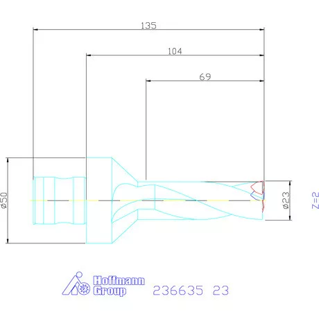 Komet KUB Trigon váltólapkás telibefúró ABS 50 23 mm