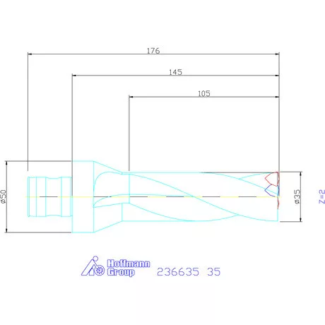 Komet KUB Trigon váltólapkás telibefúró ABS 50 35 mm