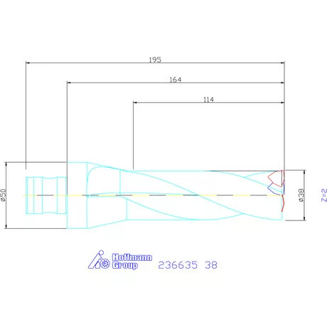 Komet KUB Trigon váltólapkás telibefúró ABS 50 38 mm