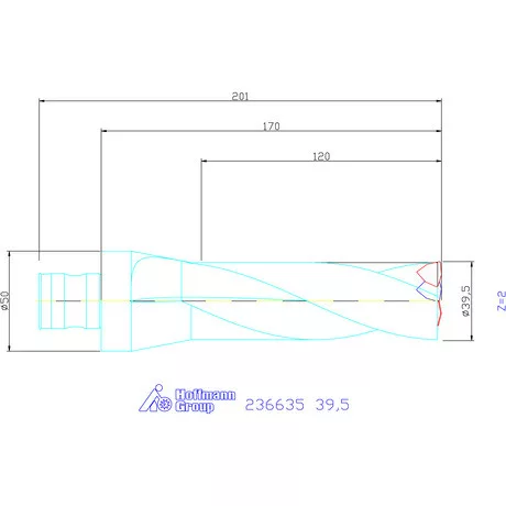Komet KUB Trigon váltólapkás telibefúró ABS 50 39,5 mm