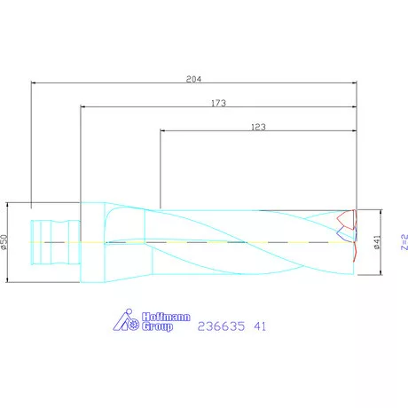Komet KUB Trigon váltólapkás telibefúró ABS 50 41 mm