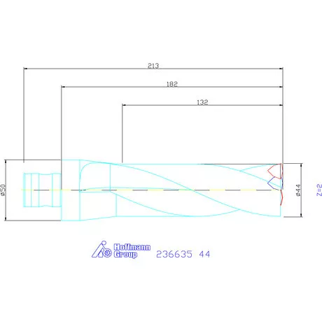 Komet KUB Trigon váltólapkás telibefúró ABS 50 44 mm