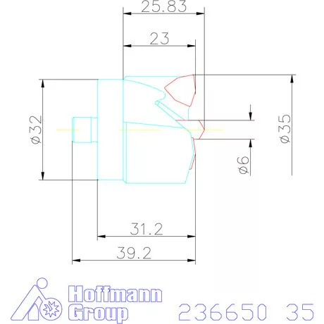 Komet KUB Centron fúrókorona 35 mm