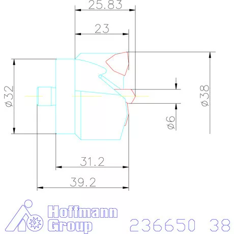 Komet KUB Centron fúrókorona 38 mm