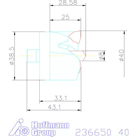 Komet KUB Centron fúrókorona 40 mm