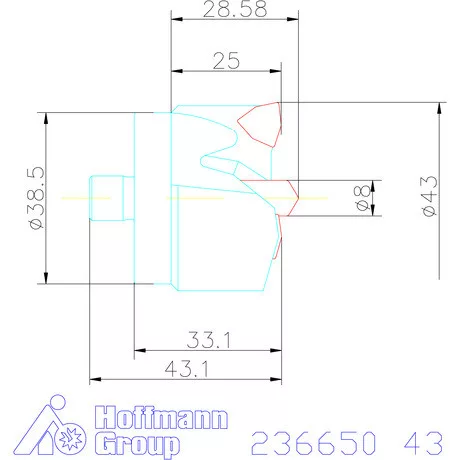 Komet KUB Centron fúrókorona 43 mm
