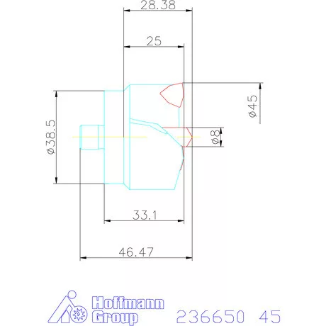 Komet KUB Centron fúrókorona 45 mm