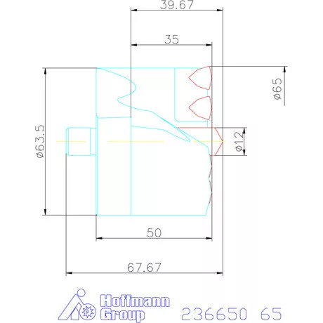 Komet KUB Centron fúrókorona 65 mm
