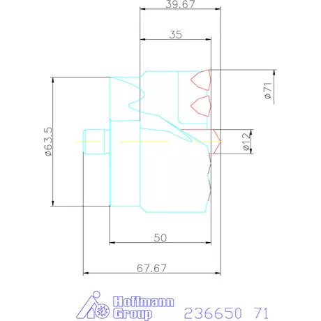 Komet KUB Centron fúrókorona 71 mm