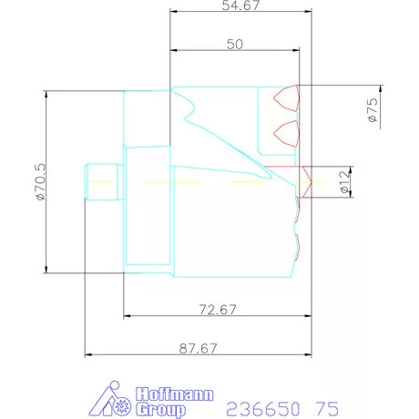 Komet KUB Centron fúrókorona 75 mm