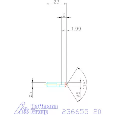 Komet KUB Centron HSS központosító csúcs 20