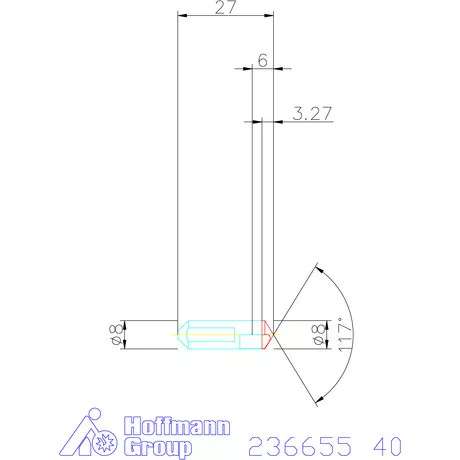 Komet KUB Centron HSS központosító csúcs 40
