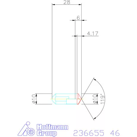 Komet KUB Centron HSS központosító csúcs 46