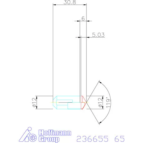 Komet KUB Centron HSS központosító csúcs 65