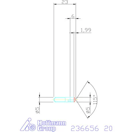 Komet KUB Centron HSS központosító csúcs 20