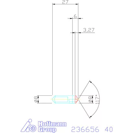Komet KUB Centron HSS központosító csúcs 40