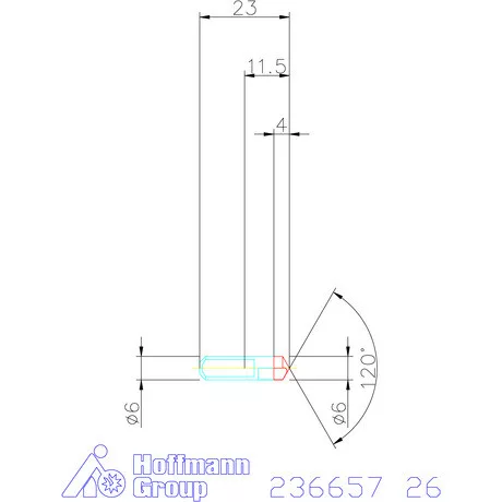 Komet KUB Centron keményfém központosító csúcs 26