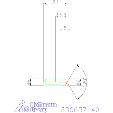 Komet KUB Centron keményfém központosító csúcs 40