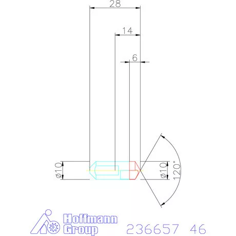 Komet KUB Centron keményfém központosító csúcs 46