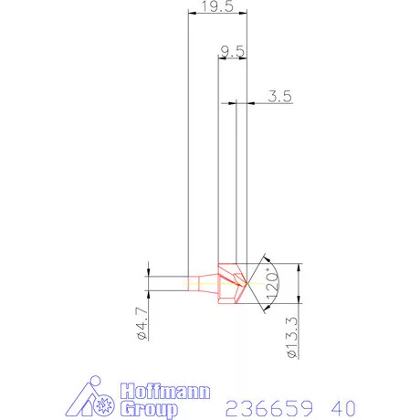 Komet KUB Centron Powerline keményfém fúrócsúcs 40