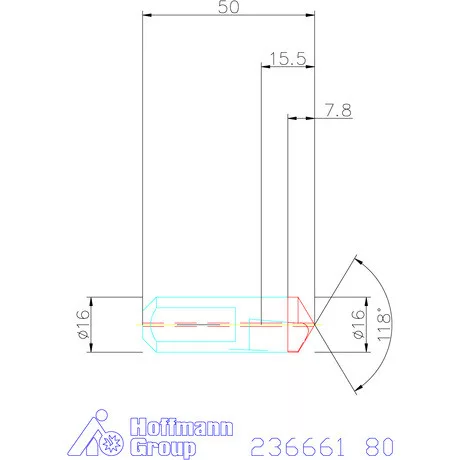 Komet KUB V464 HSS központosító csúcs 80