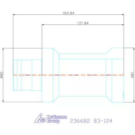 Komet TwinKom alaptest kétélű kiesztergálóhoz axiális állítás nélkül ABS szárral 83-124 mm