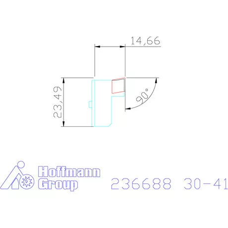 Komet TwinKom tartó α = 90° kétélű kiesztergálóhoz Simítás 30-41
