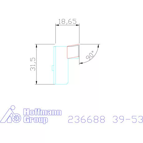 Komet TwinKom tartó α = 90° kétélű kiesztergálóhoz Simítás 39-53