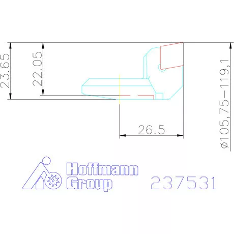 Váltólapka tartó CC..09T3-hoz ⌀ 105,75 − 119,1 mm (−132,1 mm adapterrel)