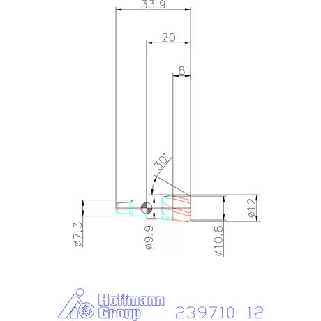 Garant Cermet dörzsárfej HPC H7 acél Átmenőfurat 12 mm