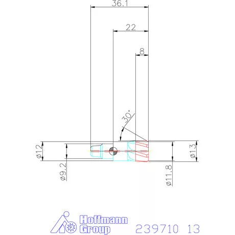 Garant Cermet dörzsárfej HPC H7 acél Átmenőfurat 13 mm