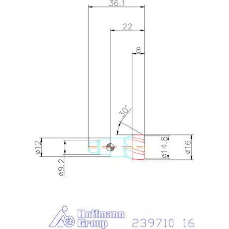 Garant Cermet dörzsárfej HPC H7 acél Átmenőfurat 16 mm