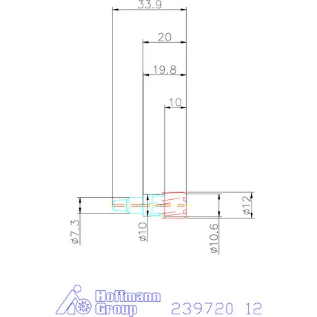Garant VHM dörzsárfej HPC H7 acél Átmenőfurat 12 mm