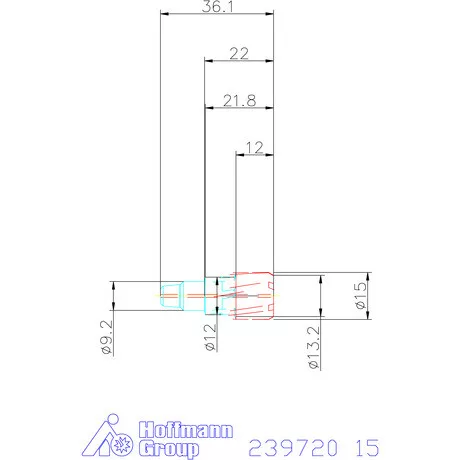 Garant VHM dörzsárfej HPC H7 acél Átmenőfurat 15 mm